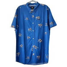 NEW O'NEILL TROPICAL PALM TREES BUTTON FRONT SHIRT MENS XL STANDARD FIT