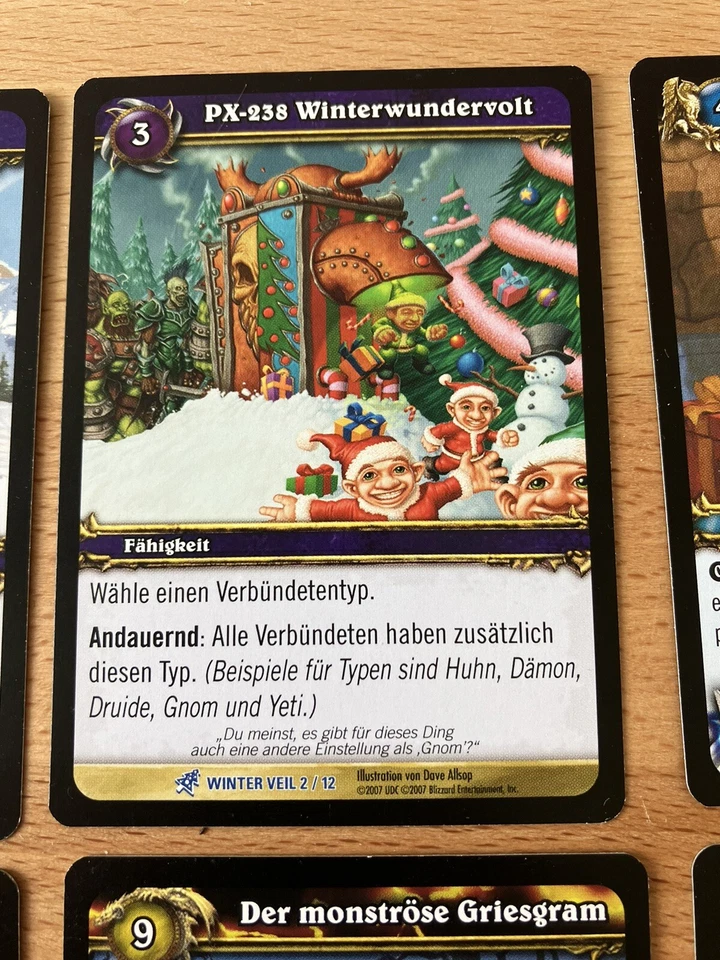 WoW Sammelkarten vollständiges Set 12 Karten aus Serie Winterhauchfest aus 2007 - Bild 3 von 4