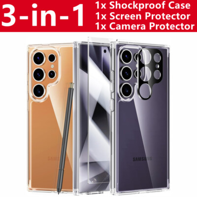 For Samsung Galaxy S25 Ultra S24 Shockproof Case&Screen Protector&Camera Protect
