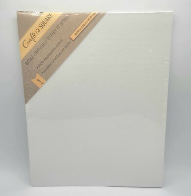 Crafters Square Canvas Panels 8''x10'' Rectangle Cotton For Oil & Acrylic. Sealed 