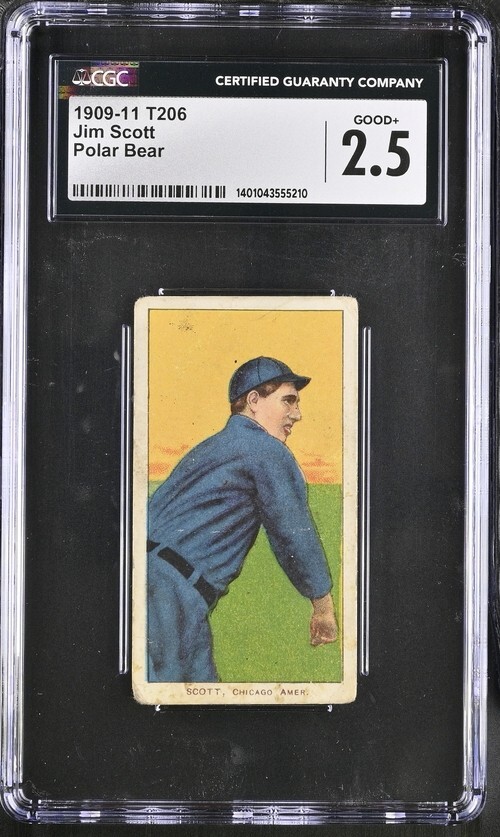 1909 T206 JIM SCOTT POLAR BEAR CGC 2.5: GOOD+    1210