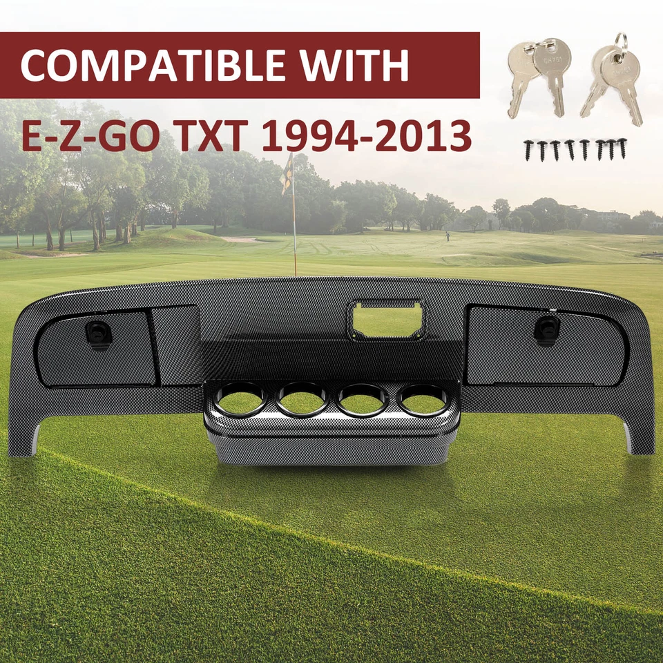 Dash Assembly Cover Carbon Fiber Style For EZGO TXT Medalist Golf Cart 1994-2013 Foto 3 de 4