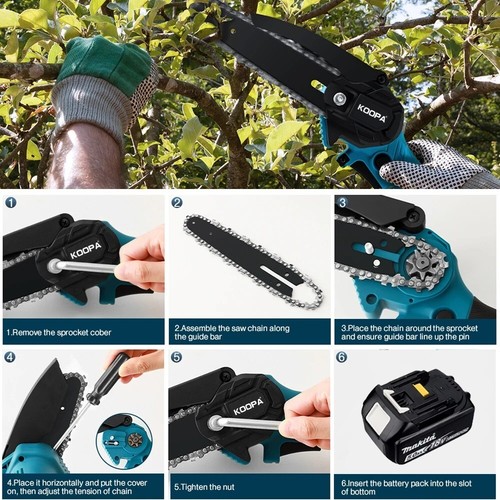 Mini Chainsaw for Makita 18v (No Battery) Woodworking with Small Handheld Electr - Picture 5 of 6