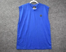 AND1 Tank Top Medium Blue Mesh Shirt Basketball Athletic