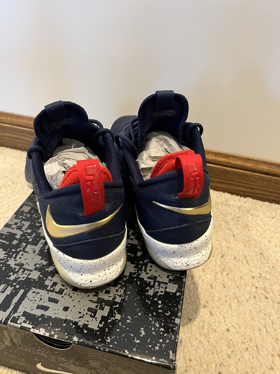 Men's Nike LeBron XIV Low ''USA'' Navy-Gold-Red Shoes Size 11 | eBay