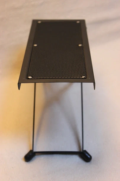 Guitarists Footstool Black Height Adjustable Guitar Foot Stool black metal frame - image 3 of 4