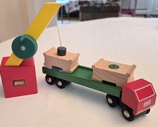 Brio 33524 Hauler Truck Harbor Set  Magnet Crane Fits Wooden Train Track / Road