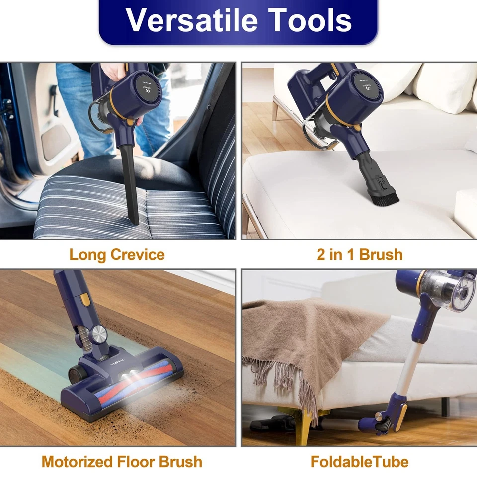 N7 6 in 1 Lightweight Cordless Vacuum Handheld Hard Floor Pet Hair Carpet - Image 4 of 4