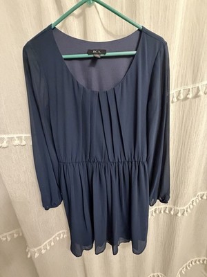 BCX Women's Navy Dress NWOT Size Medium Long Sleeve