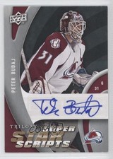 2009-10 Upper Deck Trilogy Super Star Scripts Peter Budaj #SS-PB Auto 6x8