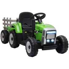Dual Motor 12V Kid's Ride-On Tractor with Remote Controlled Light Show
