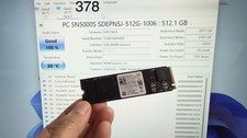 SanDisk PC SN5000S SDEPNSJ-512G-1006 512GB NVMe 2280 Health 100% Usage 301 Hours