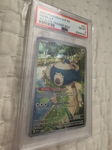 Snorlax 051 Sv: Scarlet & Violet Promo Cards Holo PSA 8!
