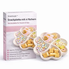 smartcook™ Snackschale, Snackplatte, Servierplatte mit Fächern ,Snacks