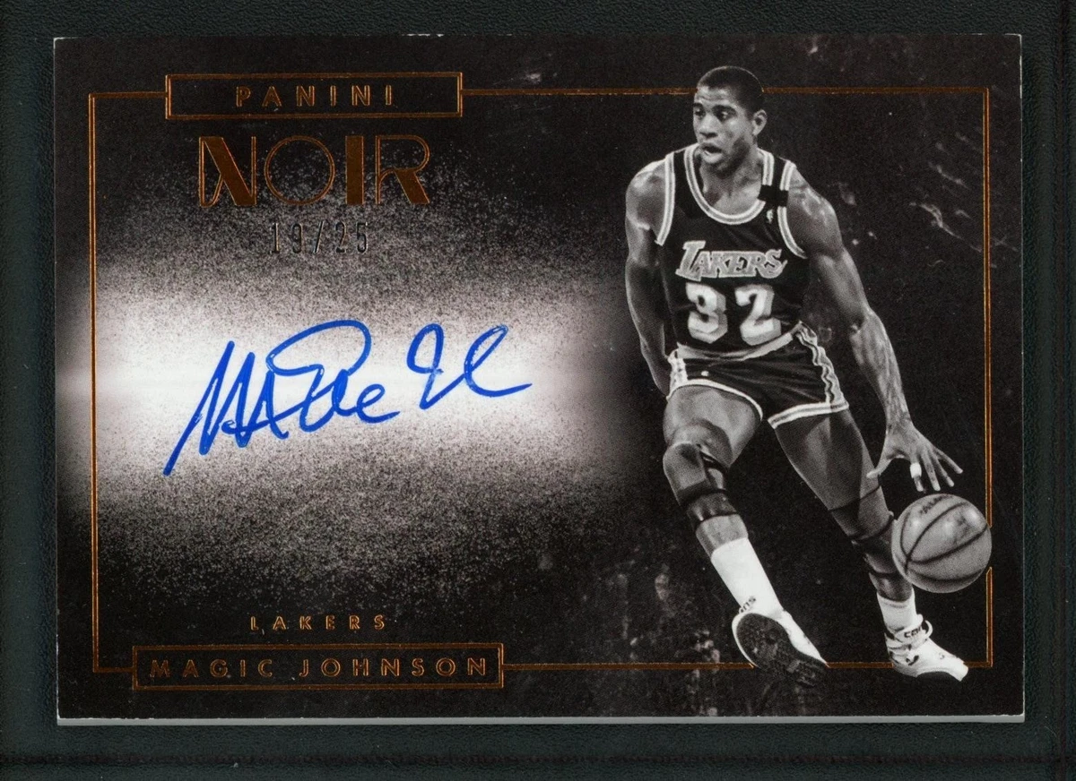 Panini Magic Johnson Basketball Autographed Sports Trading Cards