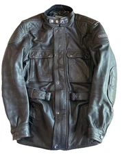 Hein Gericke Echt Leder Leather Motorcycle Jacket Woman's Size 38 Black