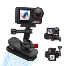 Magnetic Backpack Clip Mount for DJI Osmo Action 5 Pro/6/4/3, 360 Rotating Shou