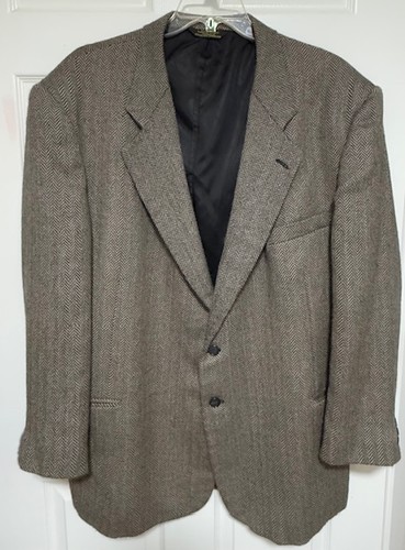 REPP LTD Blazer Herren 56 L braun Fischgrät Wolle Alpaka Sport Mantel Jacke klassisch