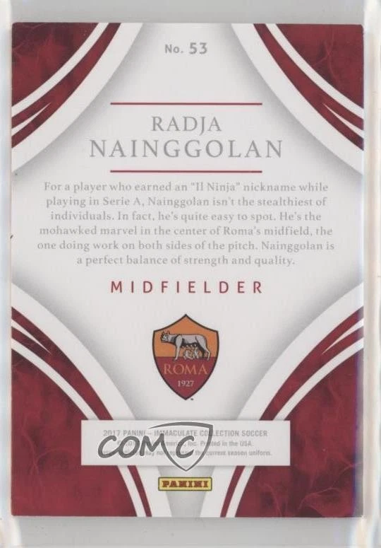 2017 Panini Immaculate /75 Radja Nainggolan #53 - Image 2 of 2