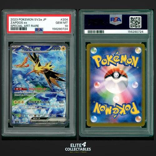 Zapdos EX 204/165  - PSA 10 (sv2a - Pokemon Card 151)