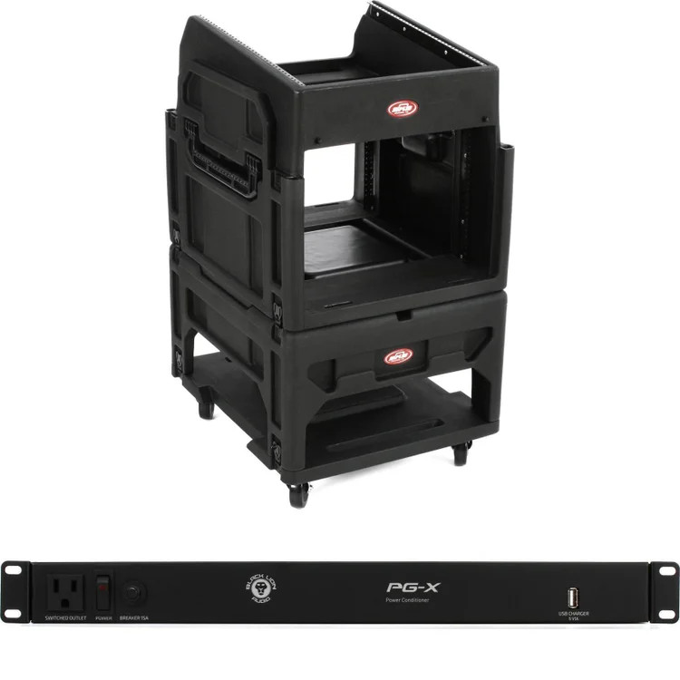 SKB 1SKB19-R1208 12U Top / 8U Bottom Gig Rig Mixer Rack Case and