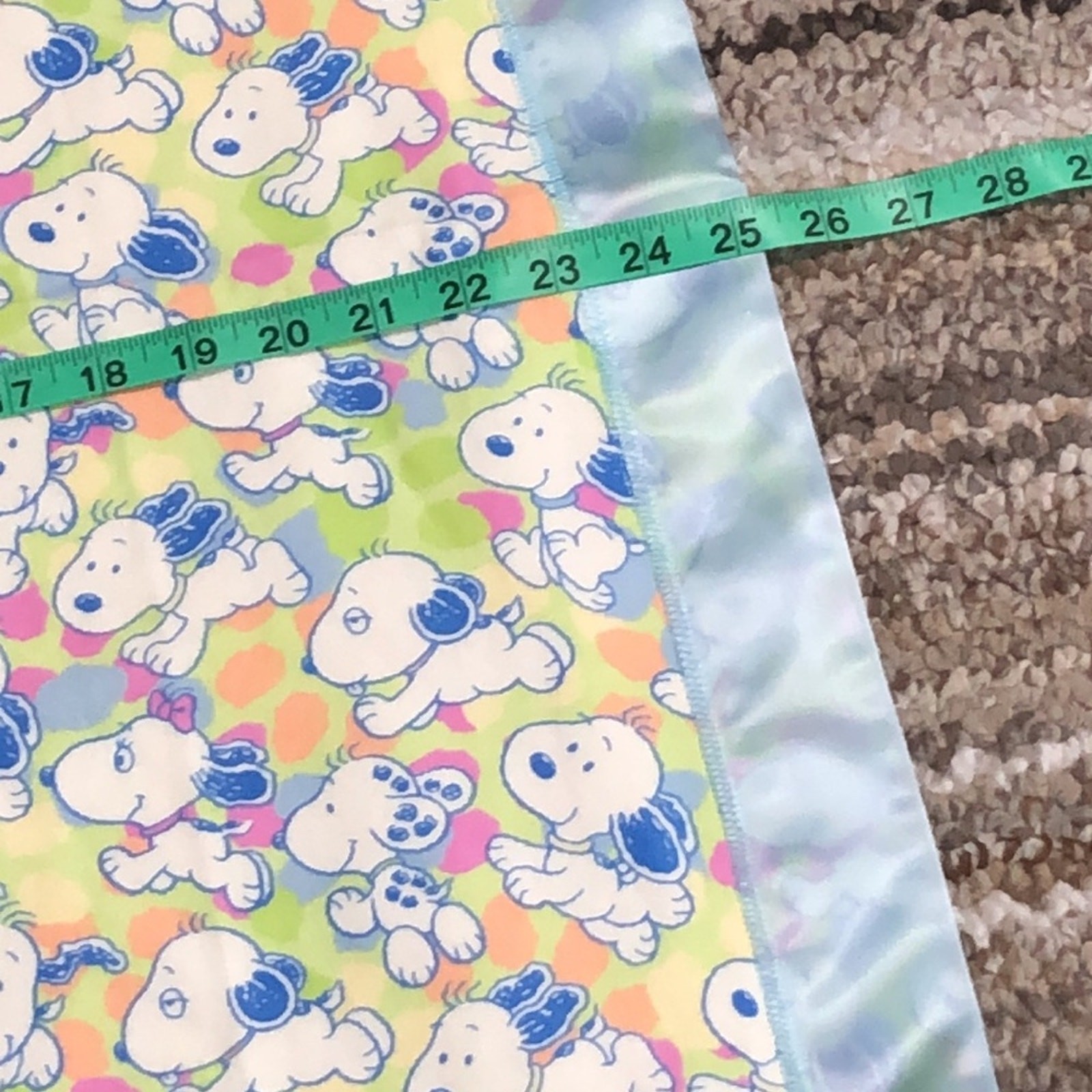 New Baby Snoopy Blanket with Satin Binding for Baby or Pet