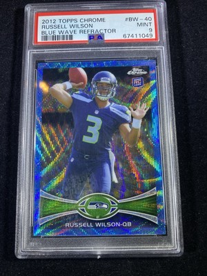 2012 Topps Chrome - Blue Wave Refractors Russell Wilson #BW-40 (RC)