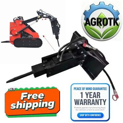 AGT Universal Mini Skid Steer loader Breaker-Hammer Attachments Free Shipping
