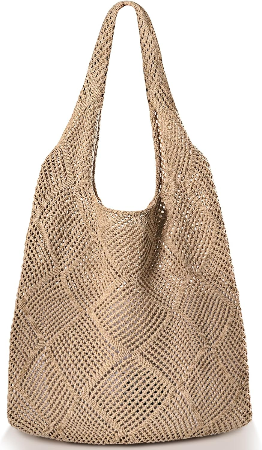 Straw Beach Bags for Women - Summer Woven Tote Bag Shoulder Handbags, Large Beac