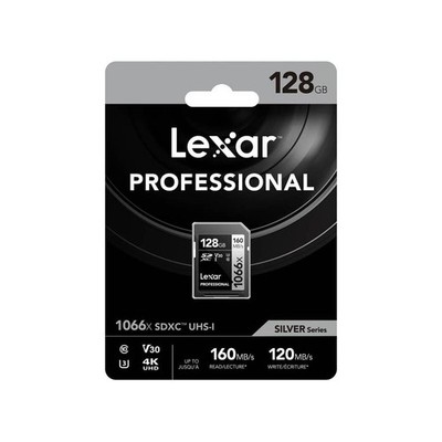 Lexar 128GB Professional 1066x UHS-I SDXC Speicherkarte Silberne SILVER Serie