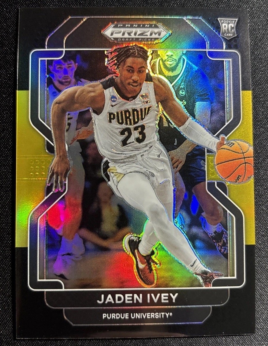 2022 Prizm Draft Picks Jaden Ivey BLACK GOLD PRIZM ROOKIE #3/5