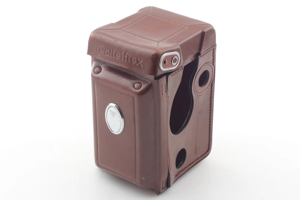 ¡Raro!【Como Nuevo】 Estuche de Cuero Rolleiflex 3.5E Vintage Marrón Cámara TLR de JAPÓN Foto 4 de 4