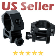 UTG Accushot 1" Rings Low Profile Leapers Blued Weaver Style Black - RGWM-25L2