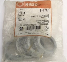 4-Pack 27525 Halex 1-1/2 in. Rigid Plastic Insulating Bushing NOS