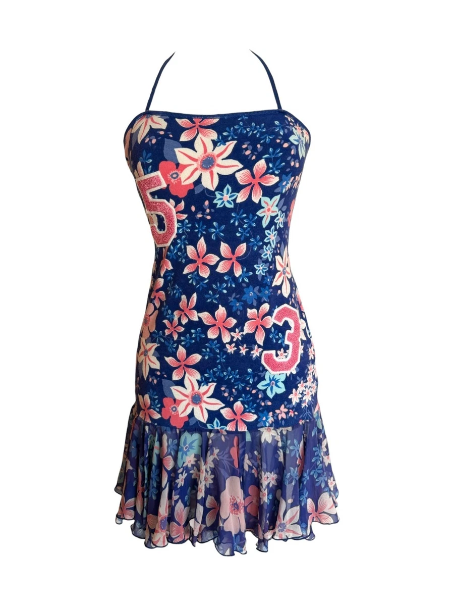 blumarine floral embroidery mini dress blue Dresses for Women for sale WORK Lime Lush Taille:T1 Mirror Palais Plunging Back