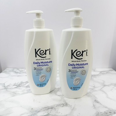 Keri Daily Moisture Original Whole Body Therapy Lotion 20 oz Pump Bottles 2 Pack