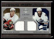 2005-06 Upper Deck Rookie Update Patrick Eaves/Michael Peca Rookie 576/999
