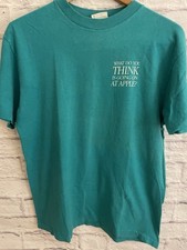 Vintage Single Stitch Apple Apple link Hanes Beefy T-shirt Large Medium USA Made