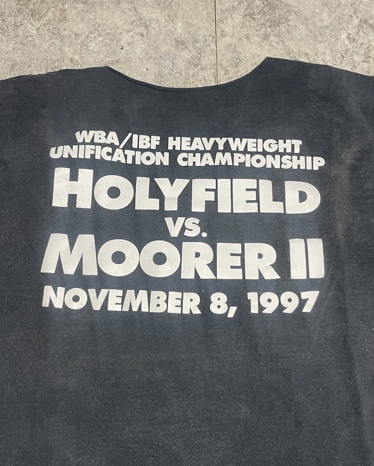 Camiseta Holyfield Vs Moorer 2 1997 AMB/IBF Campeón de la Unificación Peso Pesado 🔥 Mirage Foto 2 de 4