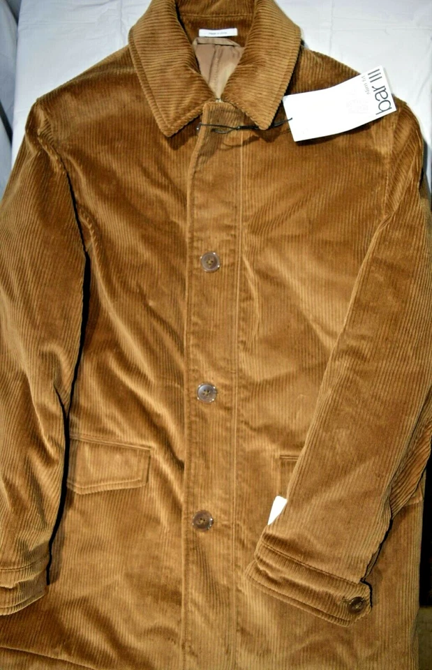 Abrigo BAR III Hombre Calce Ajustado Pana Camel Talla 38S Foto 3 de 4