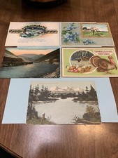 Old Postcards, Stamped, (5) 1922,1913, 1911, 1909