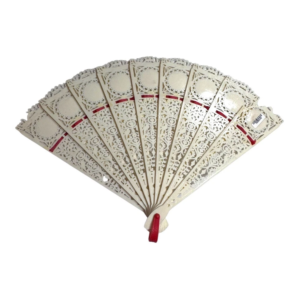 Винтажный сувенирный вентилятор Napoule Côte DAzur сцены сложный дизайн ЧИТАЙТЕ - Изображение 2 из 4