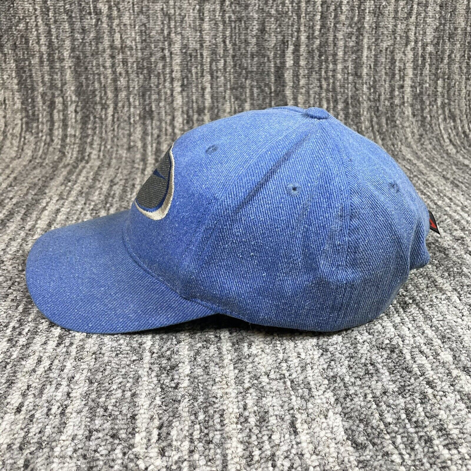 VTG Nike Embroidered Blue "Denim" Strapback Hat 1… - image 6