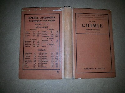 chimie brevet élémentaire Ed Escal HACHETTE éditeurs 1929 - Photo 1/4