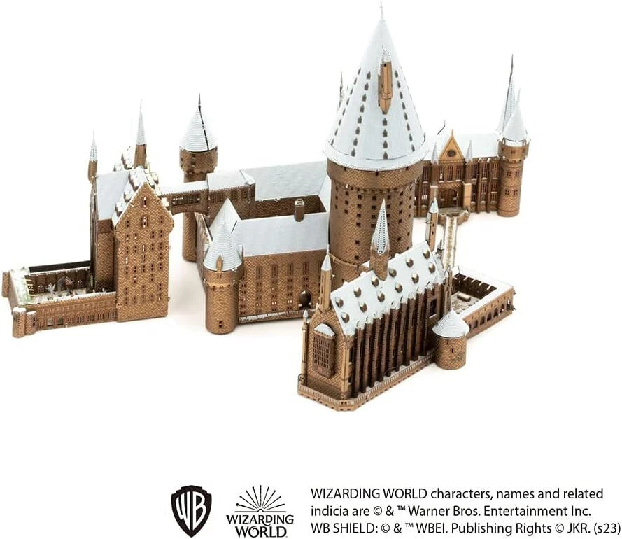 B-MP-005C Harry Potter Snowy Hogwarts Castle Metallic Nano Puzzle Papaer Toy  - Image 4 of 4