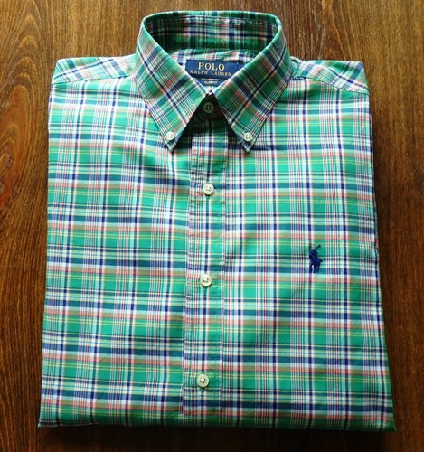 Camisas informales para hombre Ralph Lauren talla S ajustadas verde multicolor a rayas - Imagen 7 de 11