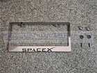 Space X Chrome License Plate Frame