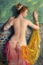 Home Decor Hand Art Oil painting Konstantin Razumov Naked girl,Modern Abstract