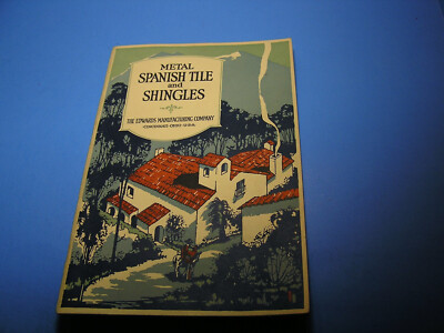 Cincinnati -Oh - 1926 Catalog-Edwards Mfg/ Company-Metal Spanish Tile &Shingles
