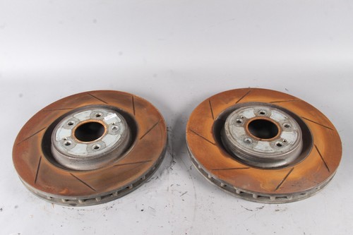 MITSUBISHI EVO X 10 MR GSR FRONT AND REAR SLOTTED BRAKE ROTORS DISCS - Picture 7 of 12